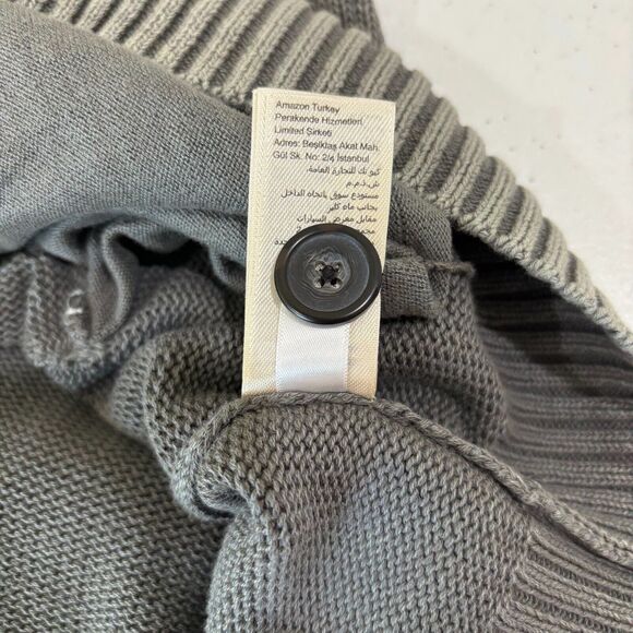 Goodthreads Mens Sweater Grandpa Cardigan S Gray Chunky Shawl Collar Academia - Picture 13 of 13